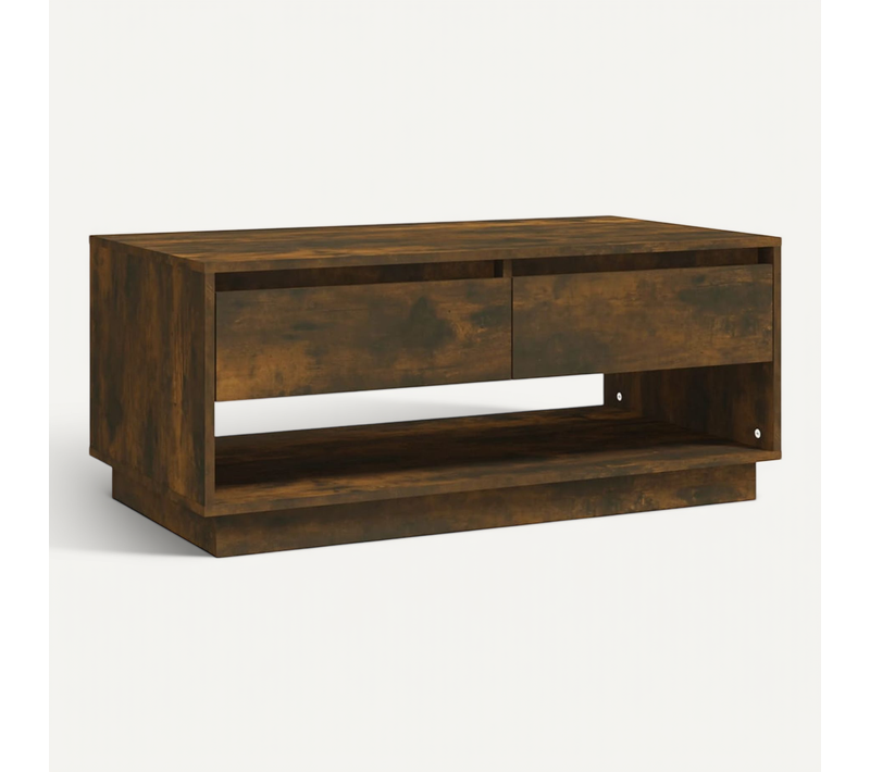 Table Basse Chêne Fumé 102,5x55x44 Cm Bois Contreplaqué