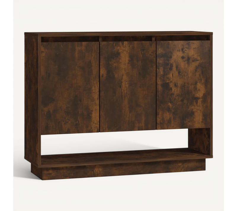 Buffet Chêne Fumé 97x31x75 Cm Bois Contreplaqué