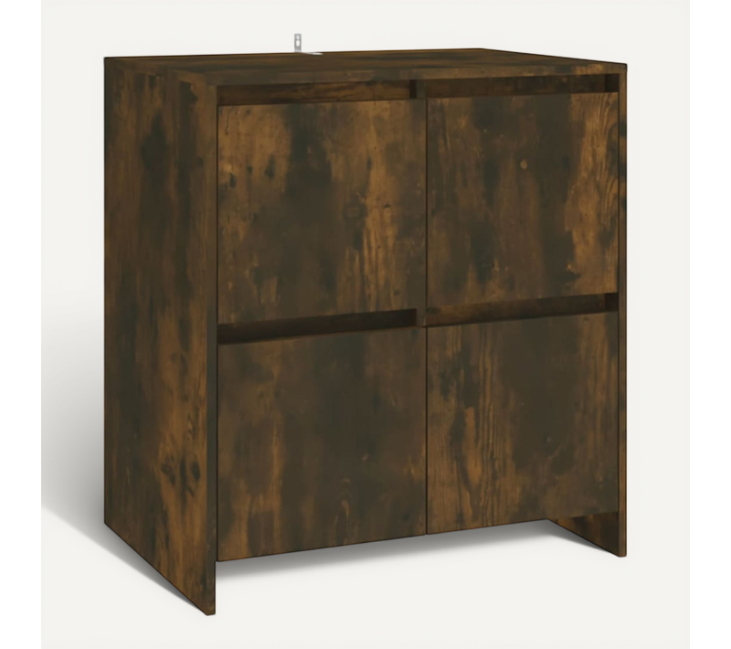 Buffet Chêne Fumé 70x41x75 Cm Bois Contreplaqué