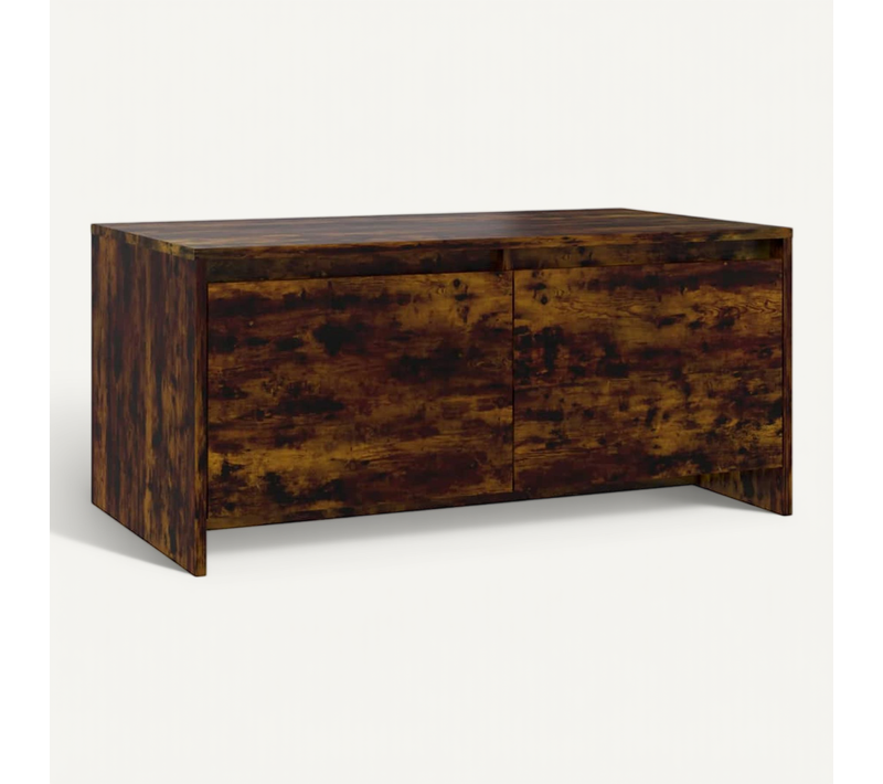 Table Basse Chêne Fumé 90x50x41,5 Cm Bois Contreplaqué