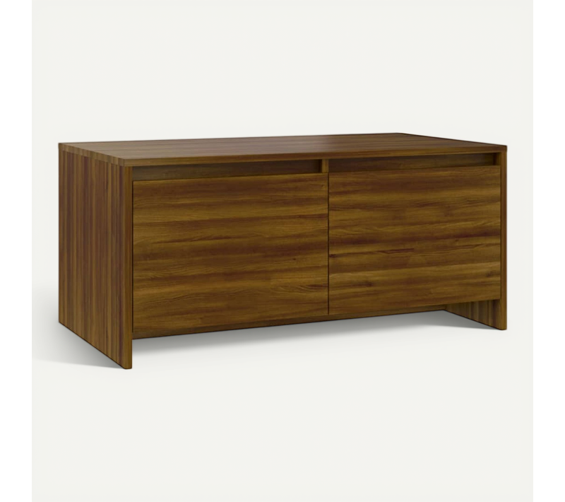 Table Basse Chêne Marron 90x50x41,5 Cm Bois Contreplaqué