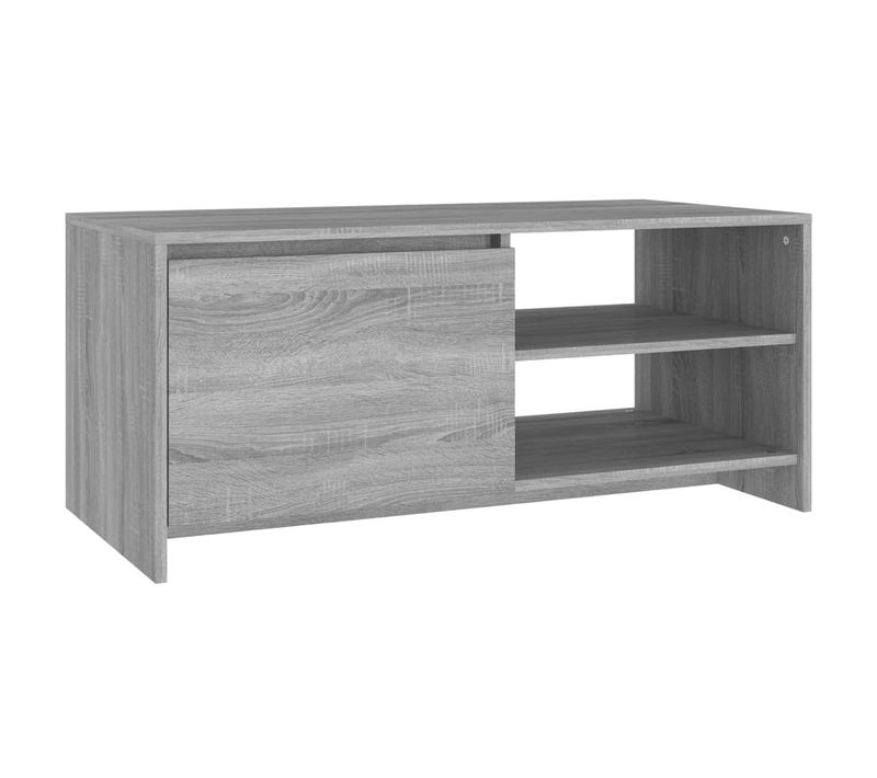 Table Basse Sonoma Gris 102x50x45 Cm Bois Contreplaqué