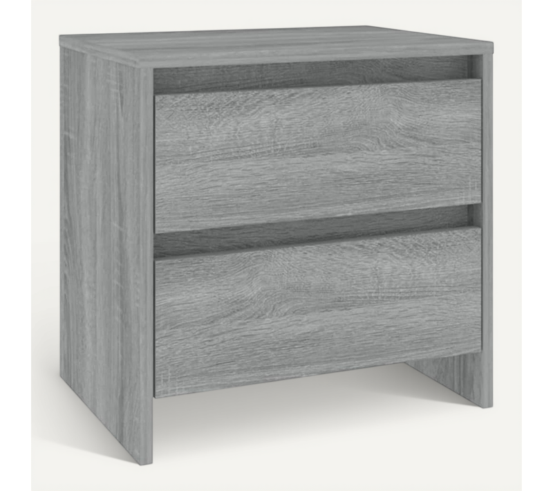 Table De Chevet Sonoma Gris 45x34,5x44,5 Cm Bois Contreplaqué