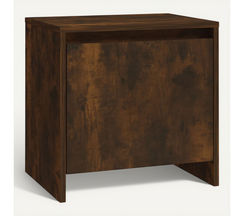 Table De Chevet Chêne Fumé 45x34x44,5 Cm Bois Contreplaqué