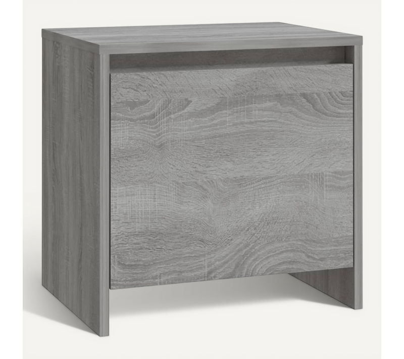 Table De Chevet Sonoma Gris 45x34x44,5 Cm Bois Contreplaqué