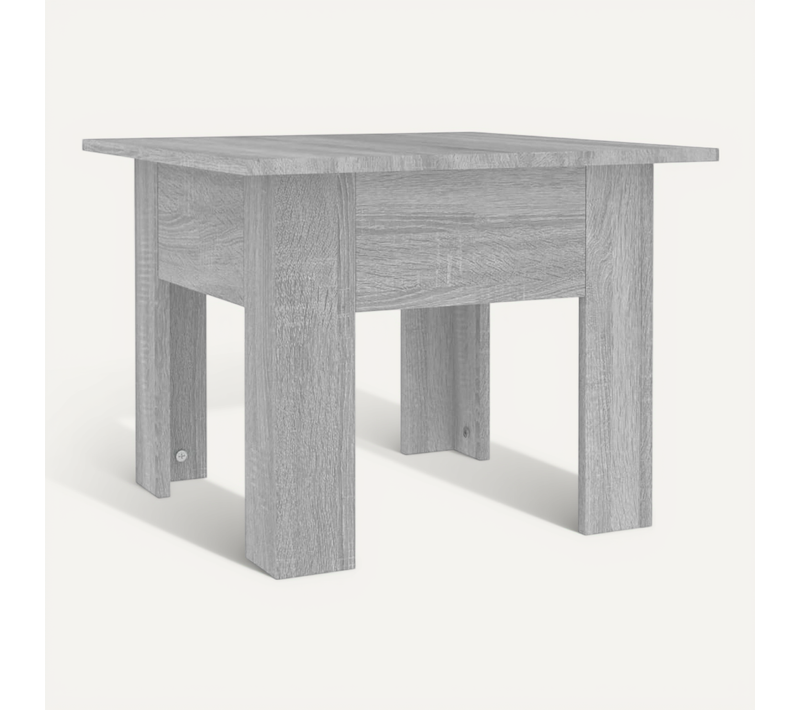 Table Basse Sonoma Gris 55x55x42 Cm Bois Contreplaqué