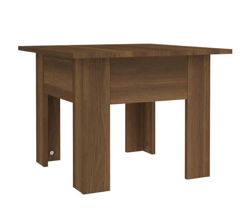 Table Basse Chêne Marron 55x55x42 Cm Bois Contreplaqué
