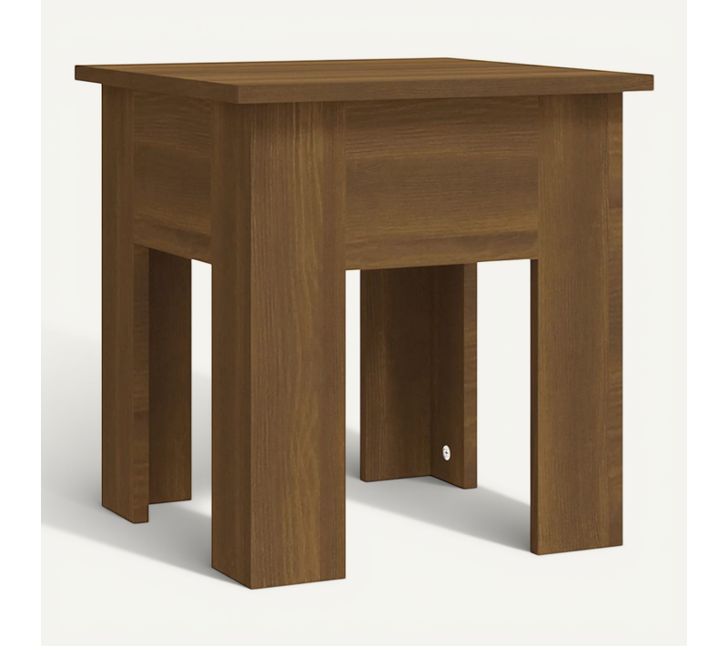 Table Basse Chêne Marron 40x40x42 Cm Bois Contreplaqué