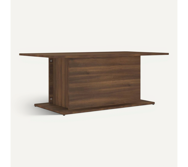 Table Basse Chêne Marron 102x55,5x40 Cm Bois Contreplaqué