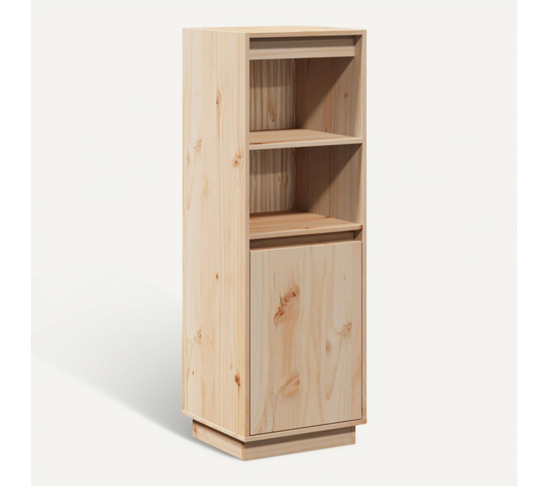 Buffet Haut 37x34x110 Cm Bois Massif De Pin