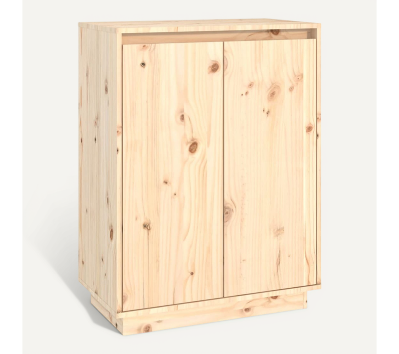 Cabinet à Chaussures Avec Plateau D'affichage 60x35x80 Cm Bois Massif Pin