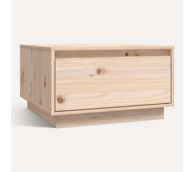 Table Basse 55x56x32 Cm Bois Massif De Pin