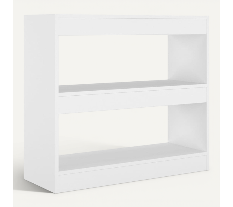 Etagère 1 Étagère Séparateur De Pièce Blanc 80 X 30 X 72 Cm Bois Contreplaqué Rangement