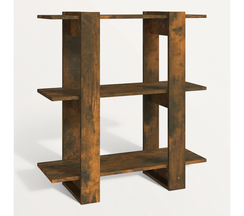 Bibliothèque/séparateur De Pièce Chêne Fumé 80x30x87 Cm