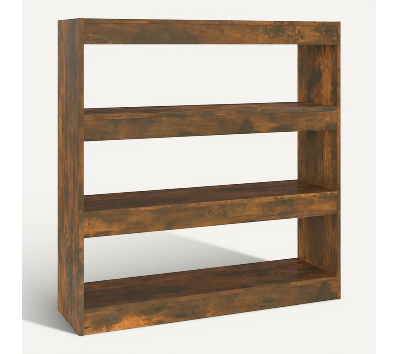 Bibliothèque/séparateur De Pièce Chêne Fumé 100x30x103 Cm