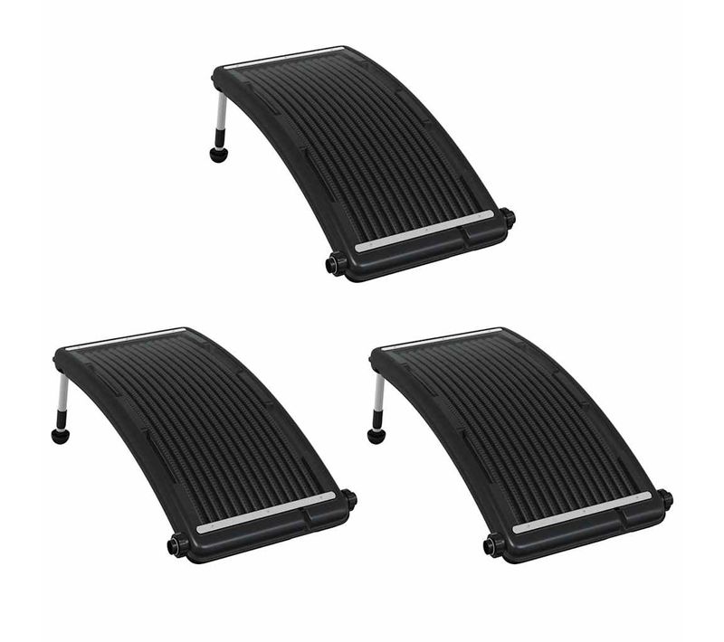 Panneaux De Chauffage Solaire De Piscine Courbés 3 Pièces 110x65cm