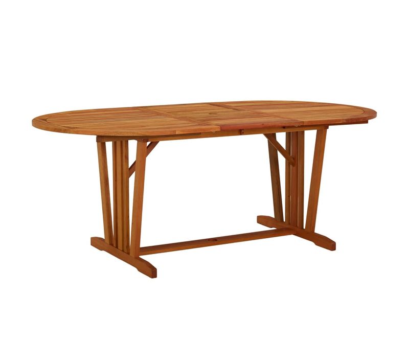 Table De Jardin 200x100x75 Cm Bois D'eucalyptus Solide