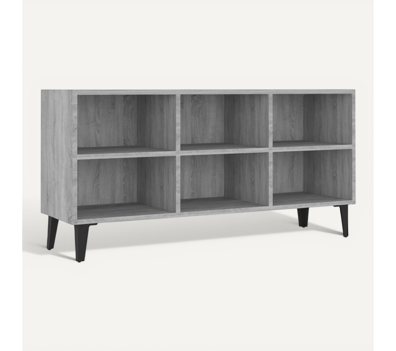 Meuble TV Avec Pieds En Métal Sonoma Gris 103,5x30x50 Cm