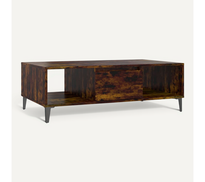 Table Basse Chêne Fumé 103,5x60x35 Cm Bois Contreplaqué