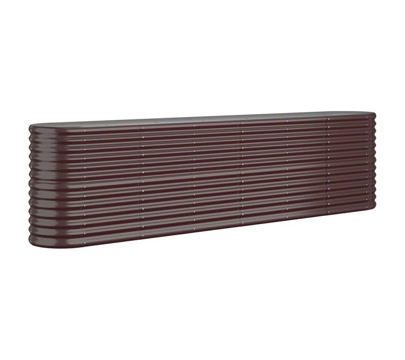 Jardinière De Jardin Acier Galvanisé Marron