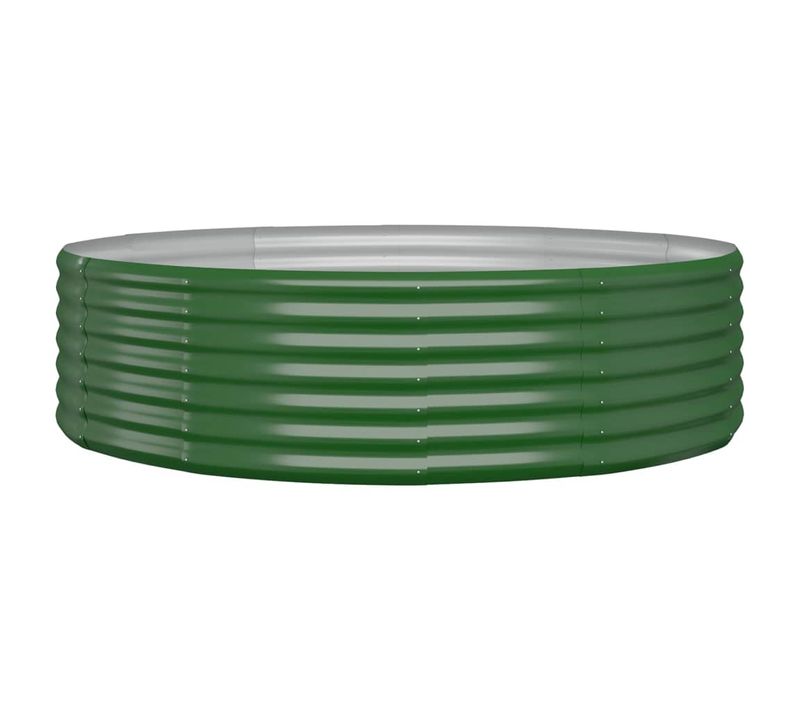 Jardinière De Jardin Acier Enduit De Poudre 140x140x36cm Vert