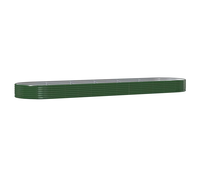 Jardinière De Jardin Acier Enduit De Poudre 523x140x36cm Vert