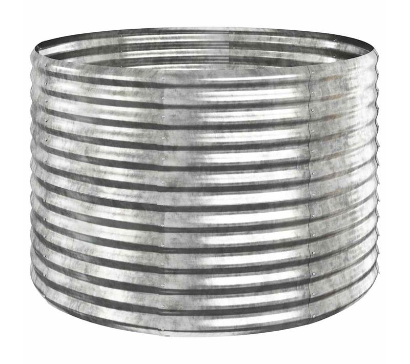 Jardinière De Jardin Acier Galvanisé Argenté