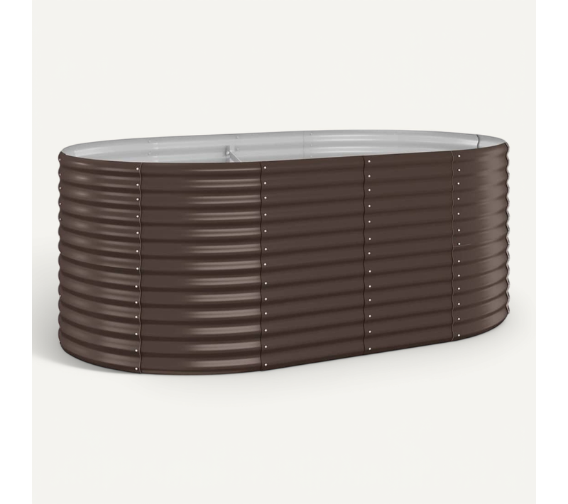 Jardinière De Jardin Acier Enduit De Poudre Marron