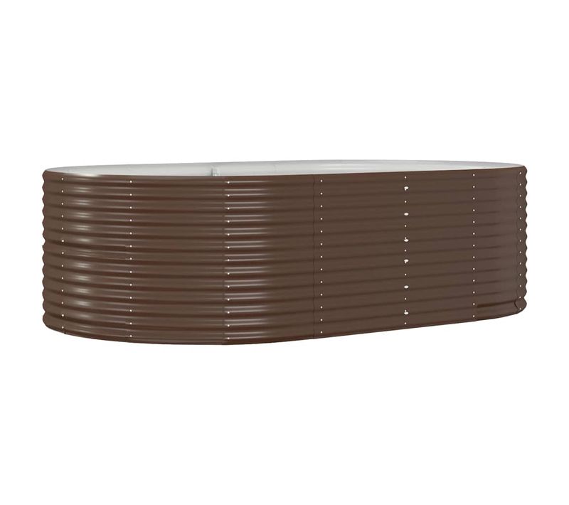Jardinière De Jardin Marron Acier Galvanisé