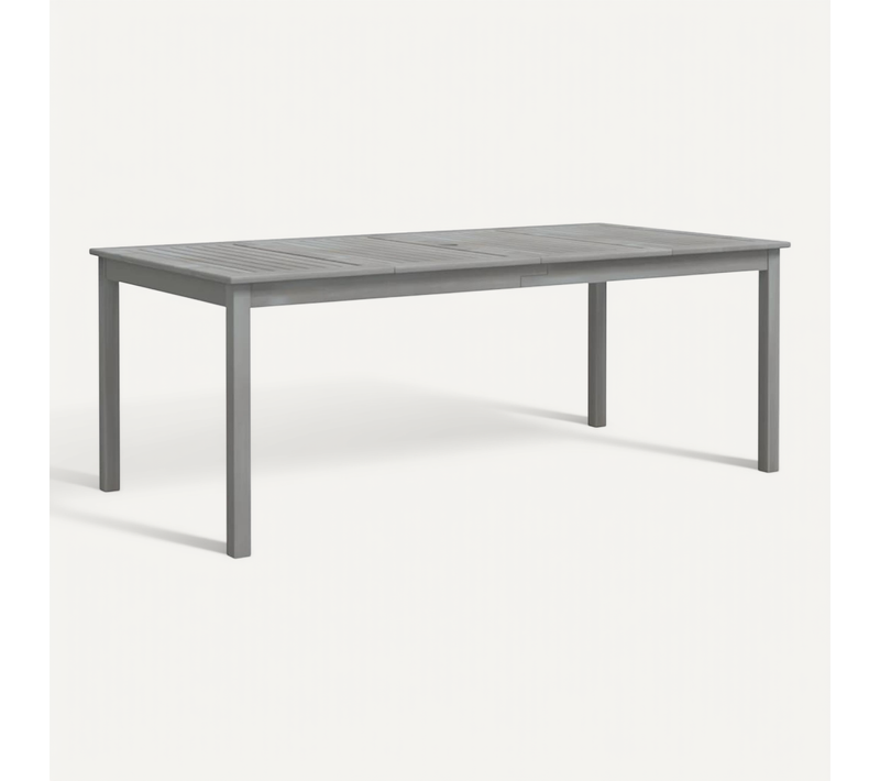 Table De Jardin Gris 200x100x75 Cm Bois D'acacia Solide