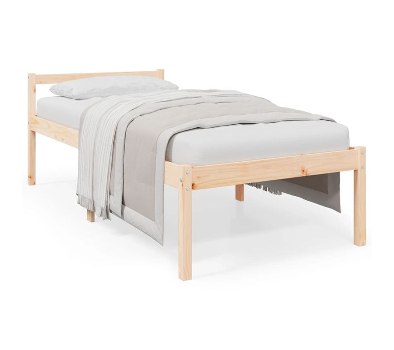 Lit 75x190 Cm Bois Massif De Pin
