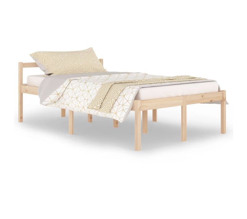 Cadre De Lit Bois De Pin Massif 120x200 Cm