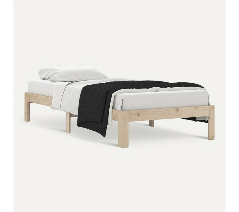 Cadre De Lit Sans Matelas Bois De Pin Massif 90x200 Cm