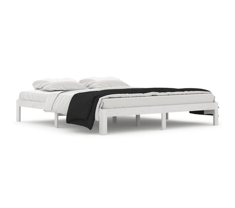 Cadre De Lit Sans Matelas Blanc 180x200 Cm