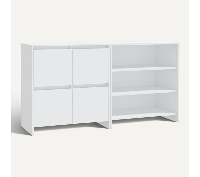 Buffets 2 Pièces Blanc Bois Contreplaqué