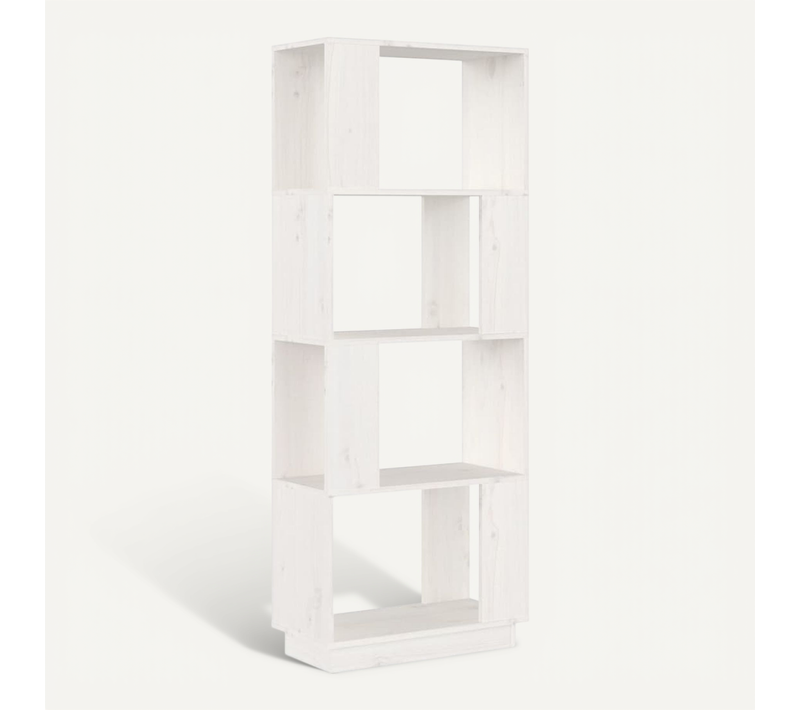 Etagère/séparateur De Pièce Blanc 51x25x132 Cm Pin Massif