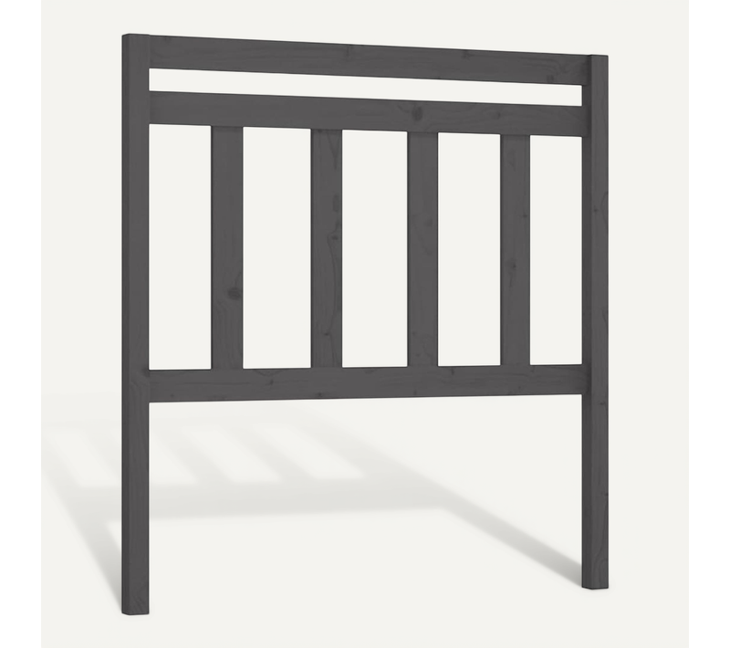 Tête De Lit Gris 106x4x100 Cm Bois Massif De Pin