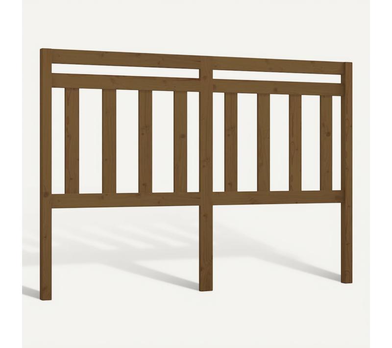 Tête De Lit Marron Miel 126x4x100 Cm Bois Massif De Pin