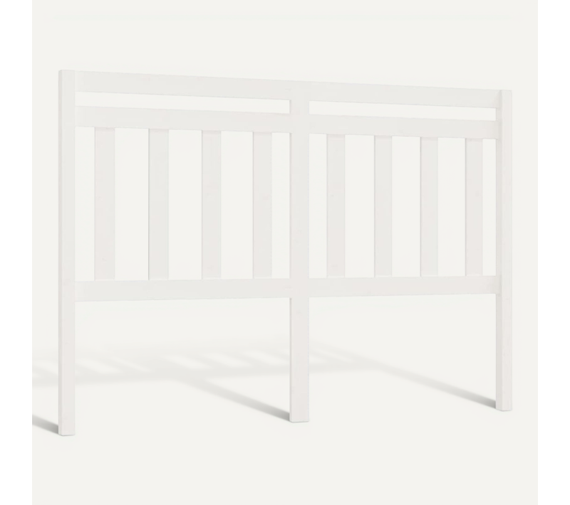 Tête De Lit Blanc 156x4x100 Cm Bois Massif De Pin