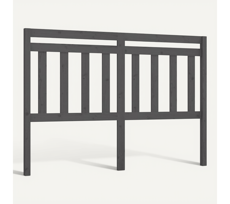 Tête De Lit Gris 166x4x100 Cm Bois Massif De Pin