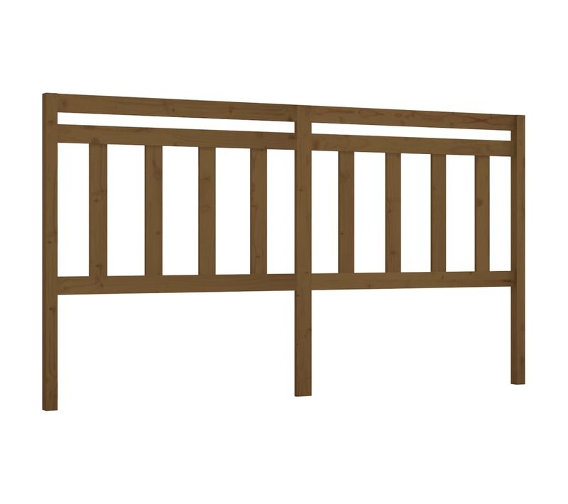 Tête De Lit Marron Miel 206x4x100 Cm Bois Massif De Pin
