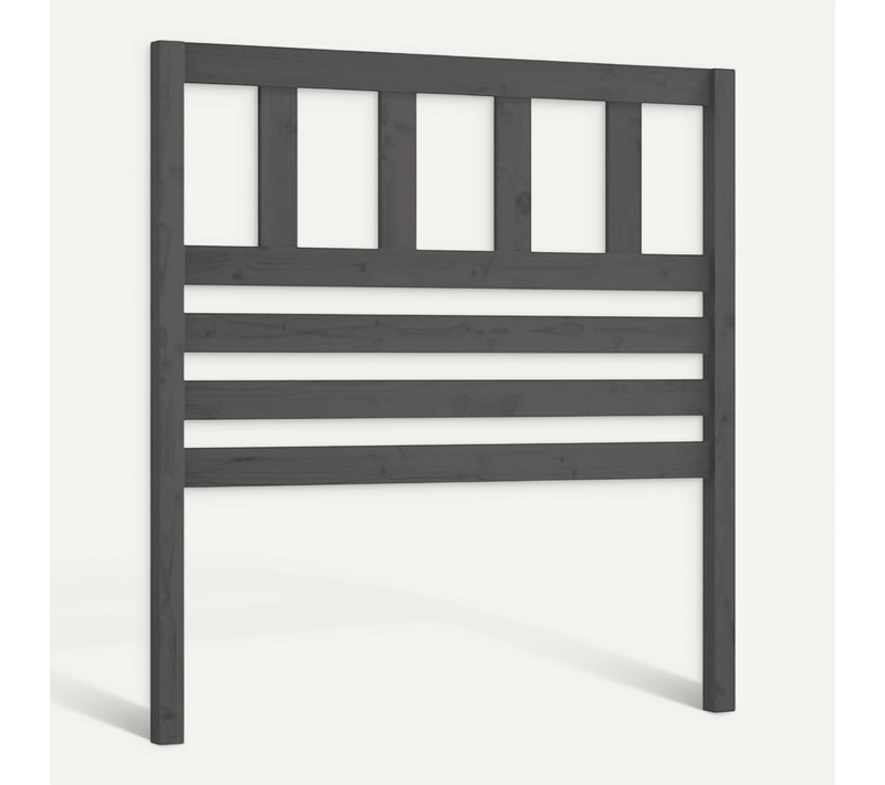 Tête De Lit Gris 81x4x100 Cm Bois Massif De Pin