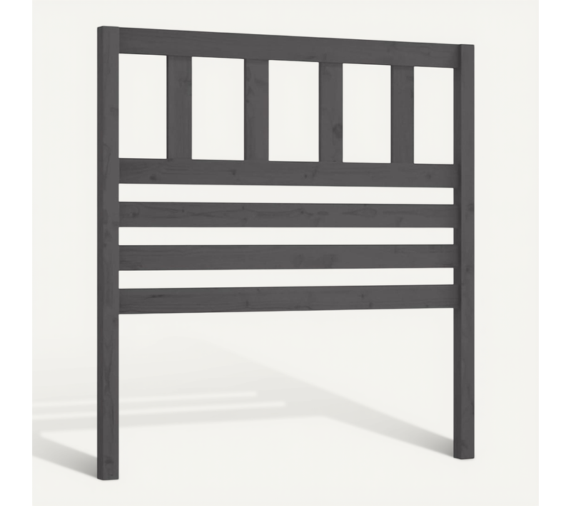 Tête De Lit Gris 96x4x100 Cm Bois Massif De Pin
