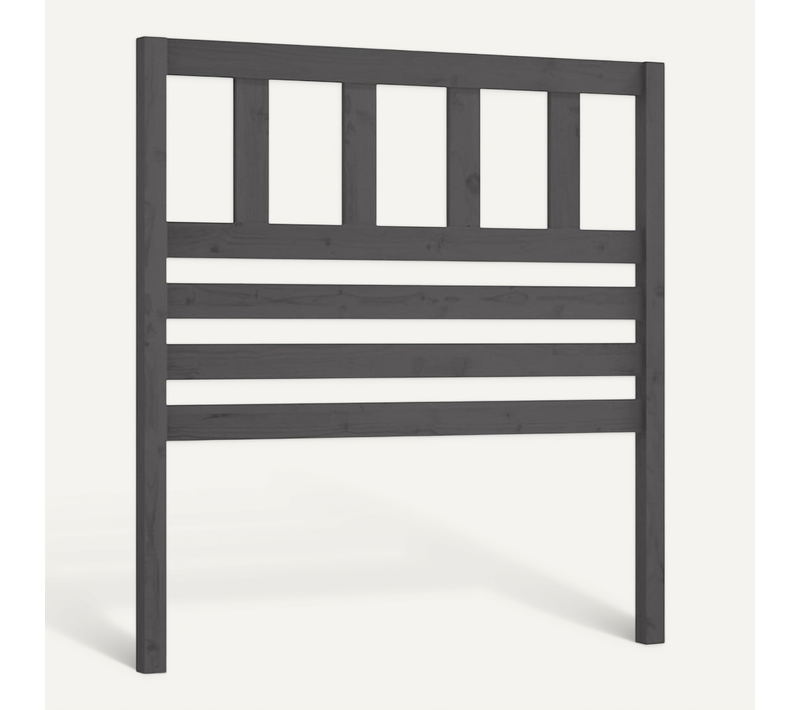 Tête De Lit Gris 106x4x100 Cm Bois Massif De Pin