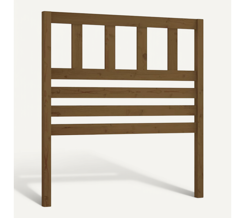 Tête De Lit Marron Miel 106x4x100 Cm Bois Massif De Pin
