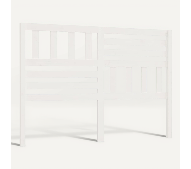 Tête De Lit Blanc 126x4x100 Cm Bois Massif De Pin