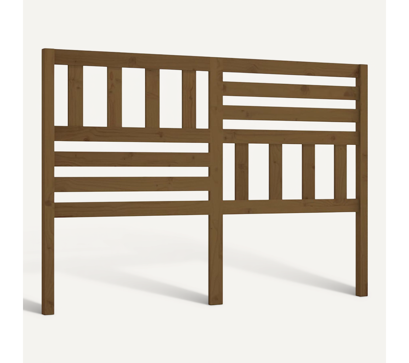 Tête De Lit Marron Miel 141x4x100 Cm Bois Massif De Pin