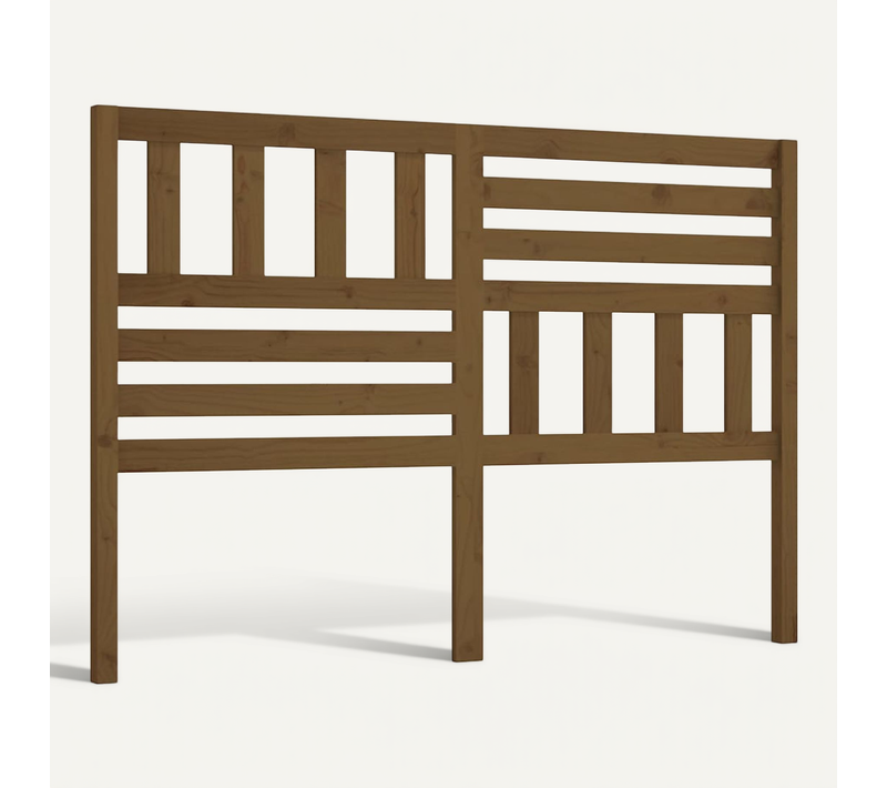 Tête De Lit Marron Miel 146x4x100 Cm Bois Massif De Pin