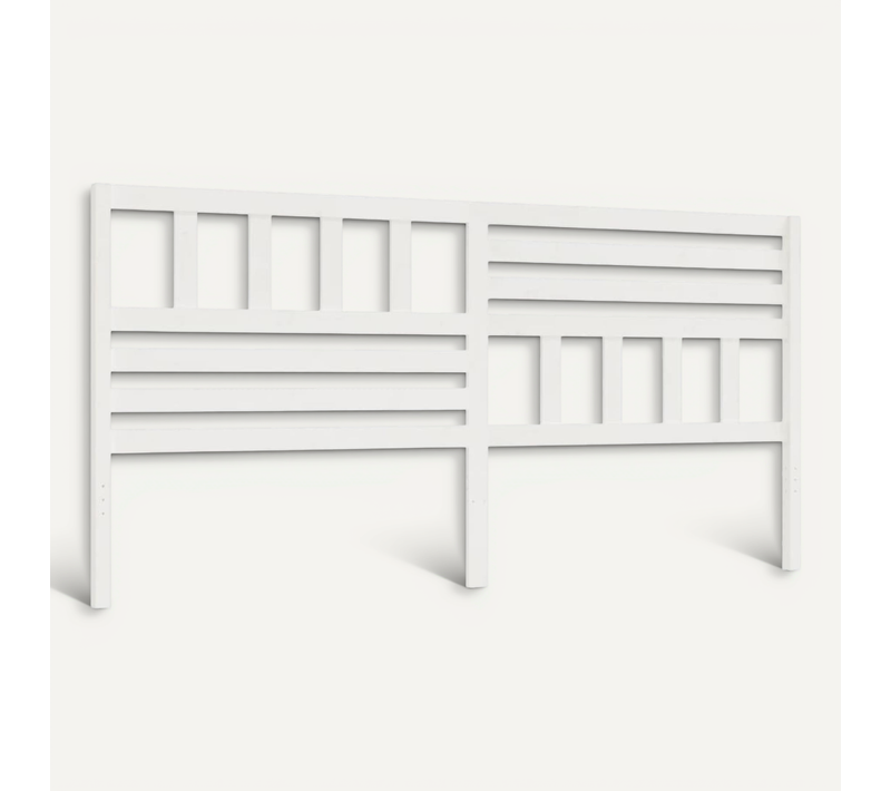 Tête De Lit Blanc 206x4x100 Cm Bois Massif De Pin
