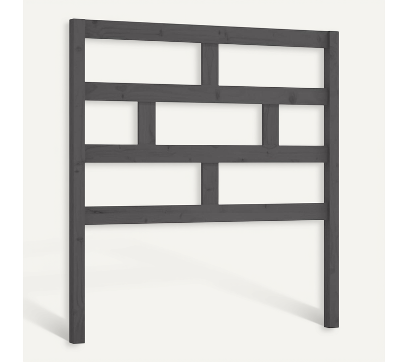 Tête De Lit Gris 81x4x100 Cm Bois Massif De Pin
